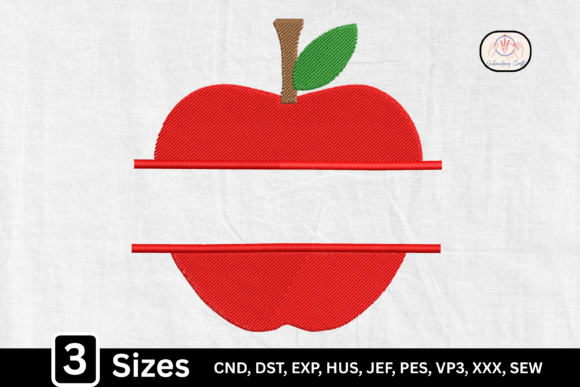Red Apple Teacher Monogram